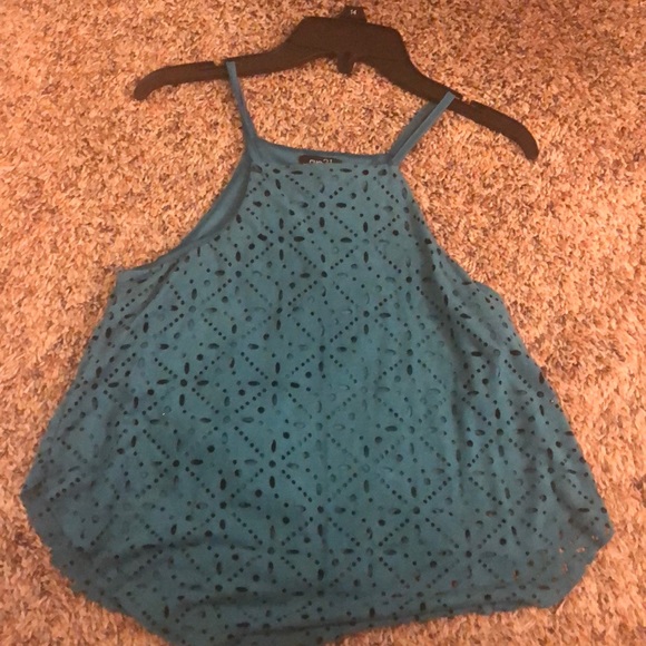 Turquoise suede summer tank - Picture 3 of 3
